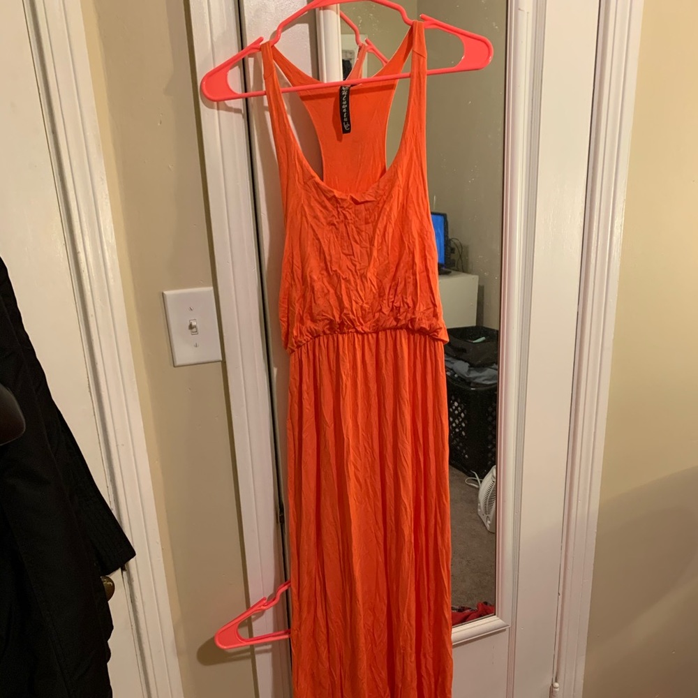 Orange sun dress